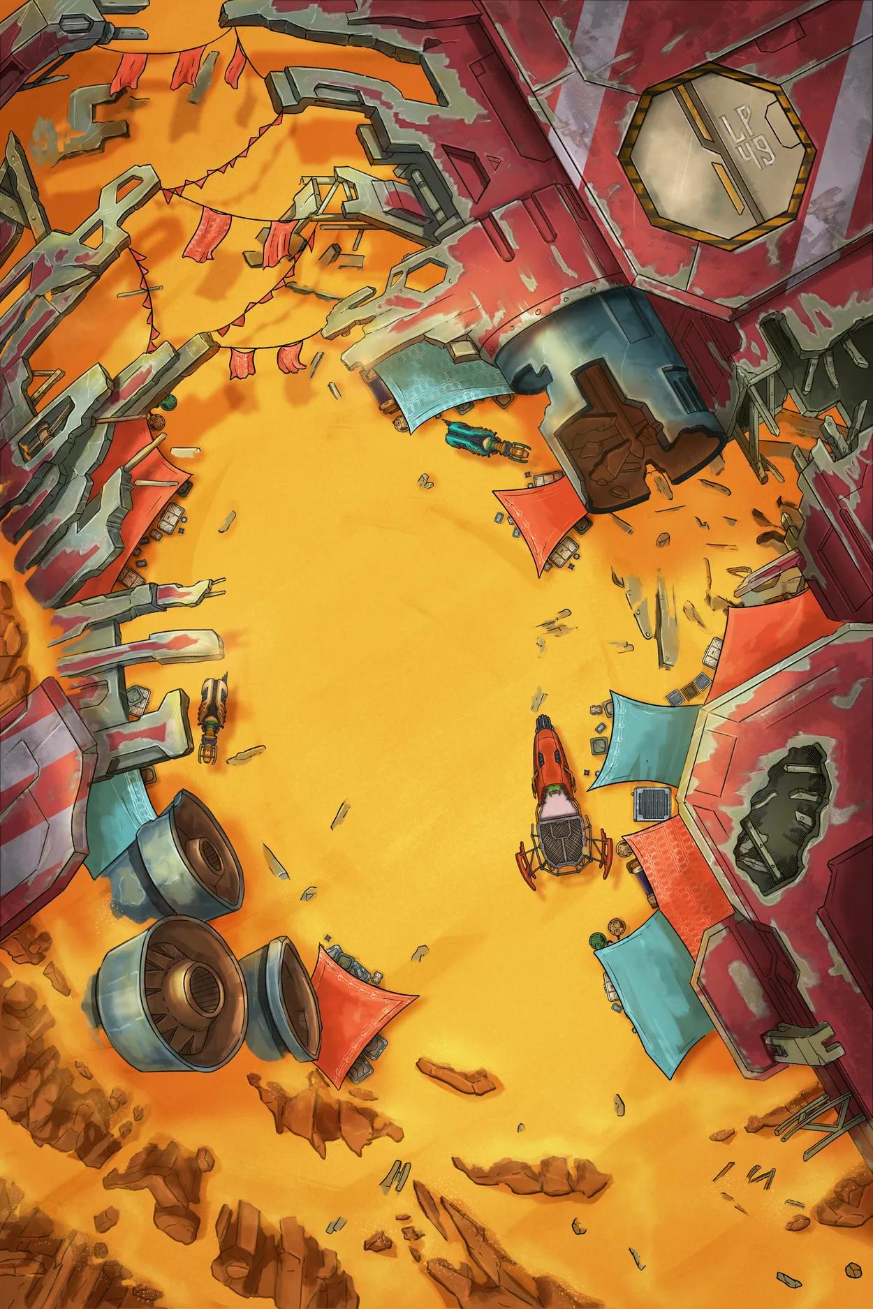 Starship Graveyard map, Day variant