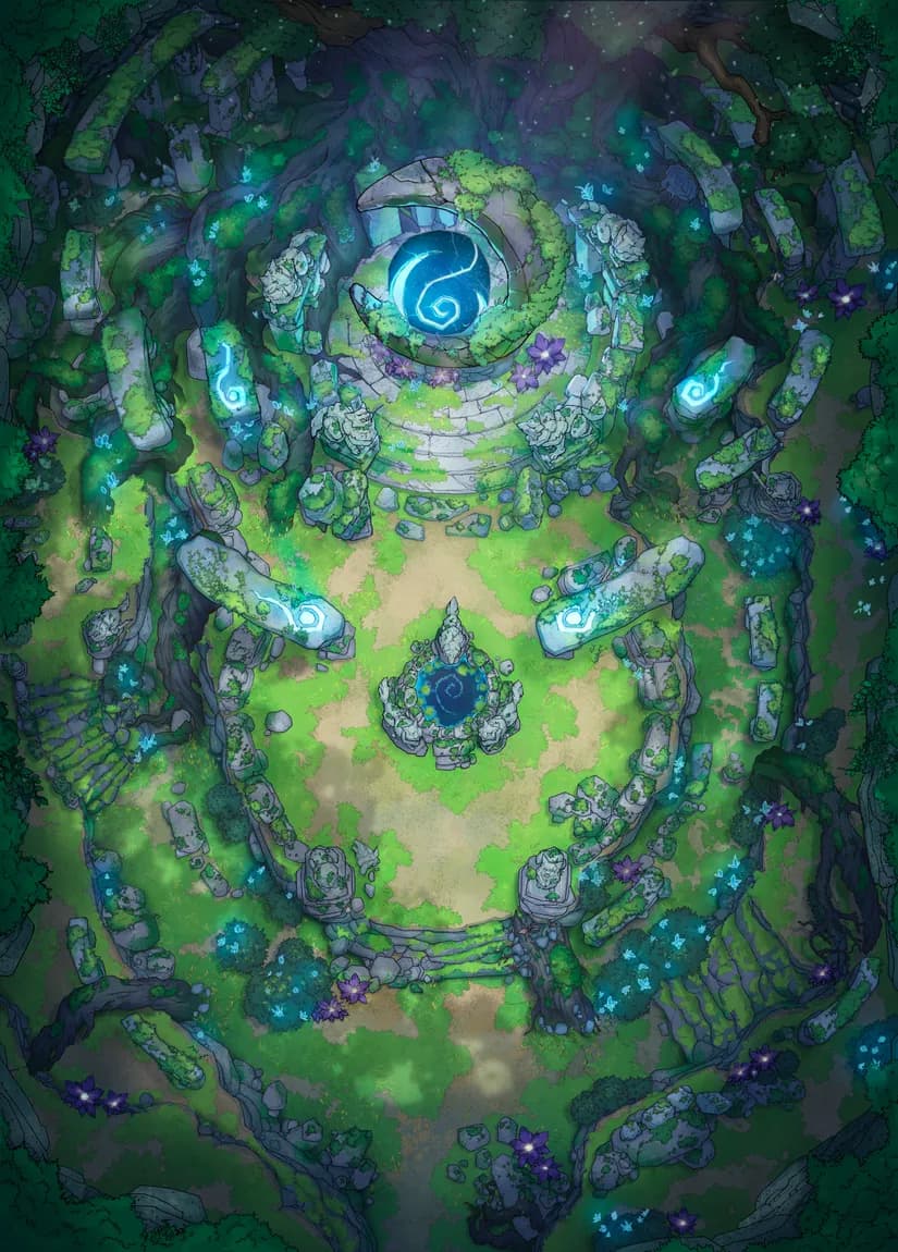 Mysterious Druid Grove map, Original Day variant