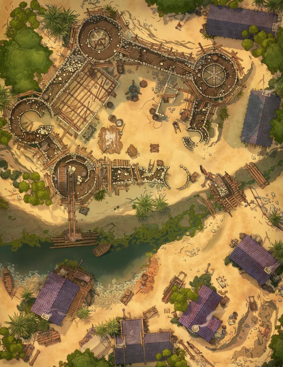 Castle Construction map, Desert variant