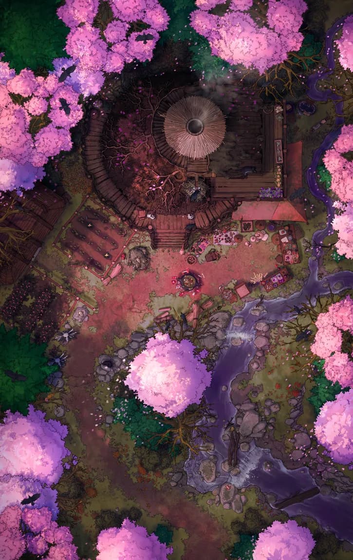 Hidden Witch's Hut map, Spring variant