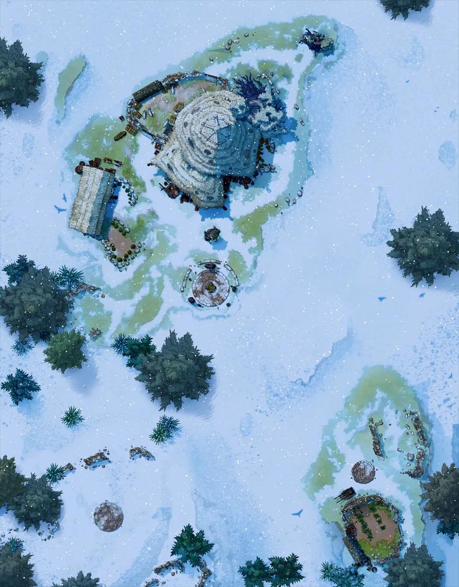 Druid Islands map, Tundra variant
