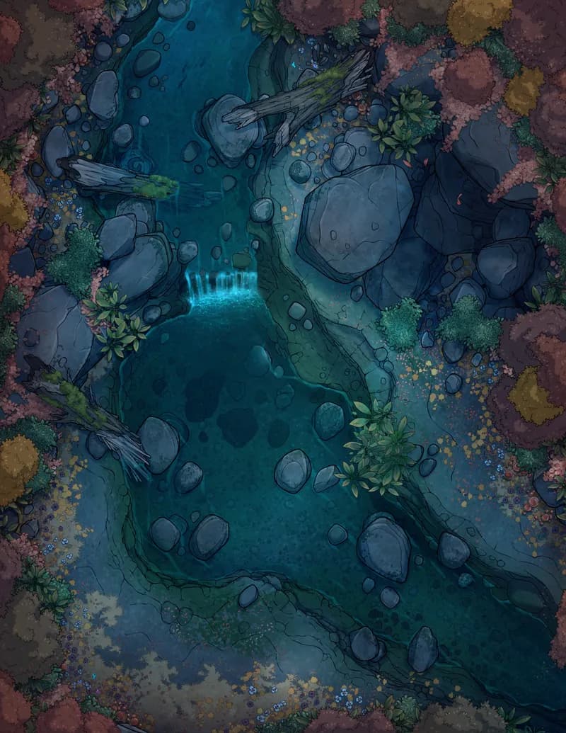 Treant Falls map, No Tree Night variant