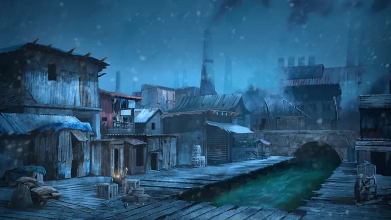 Slum District map, Winter Day variant