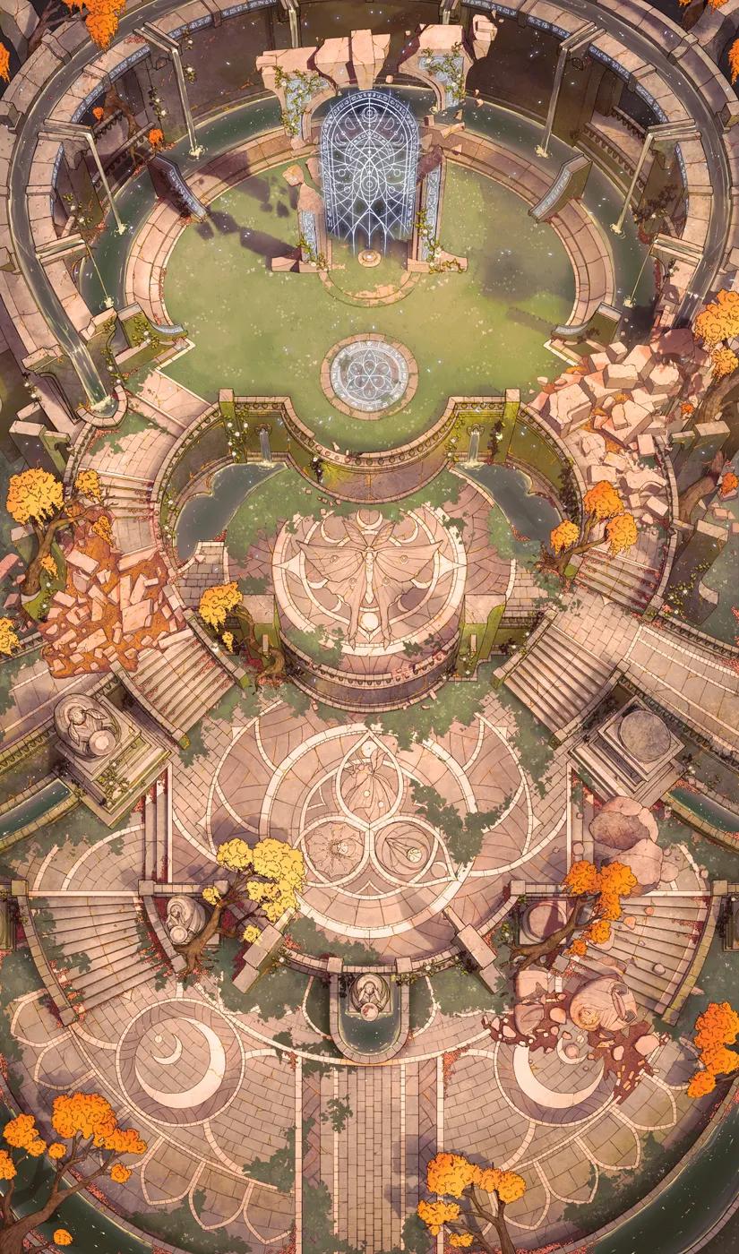 Moth God Temple map, Autumn variant