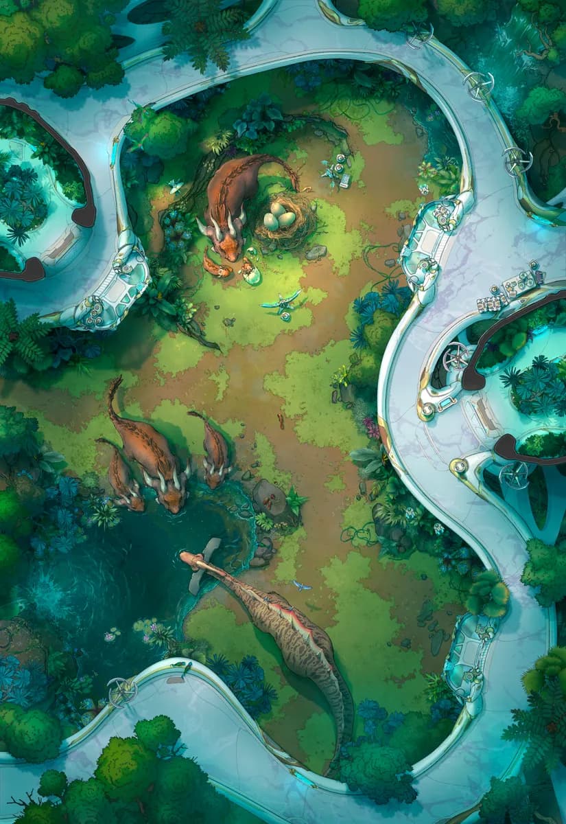 Megafauna Reserve map, Original Day Interior variant