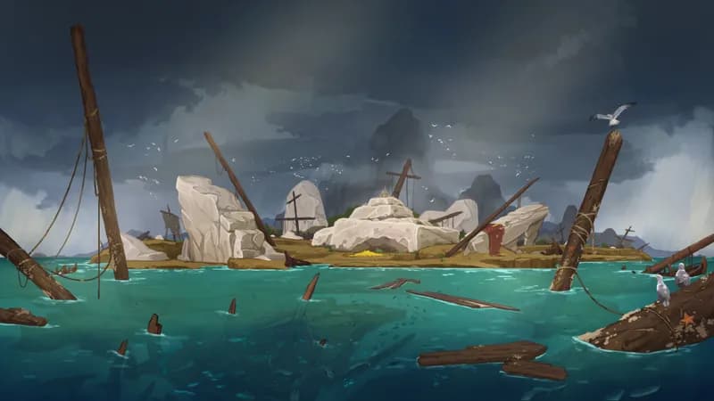 Siren's Shipwreck Shore map, Original Day variant