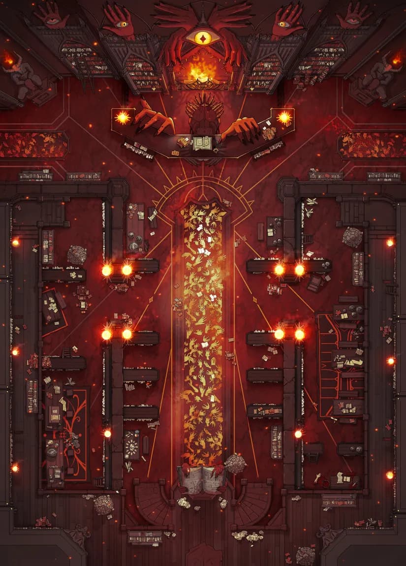 Demonic Library map, Hell variant