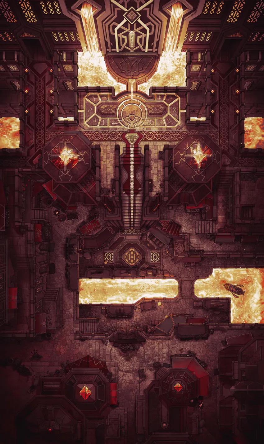 Underground Dwarven City Centre map, Molten Gold variant