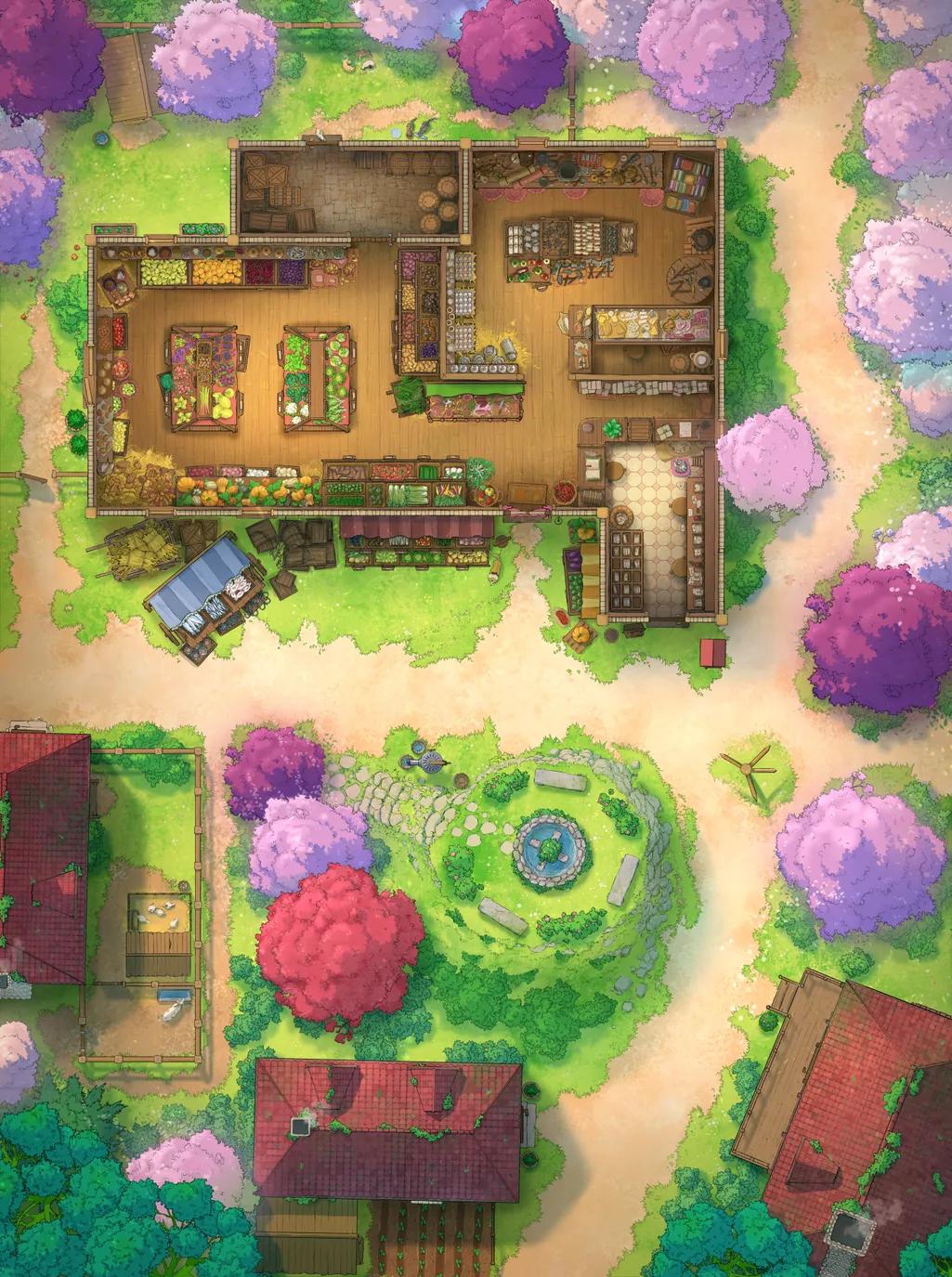 Gentle Village Greengrocer map, Spring variant