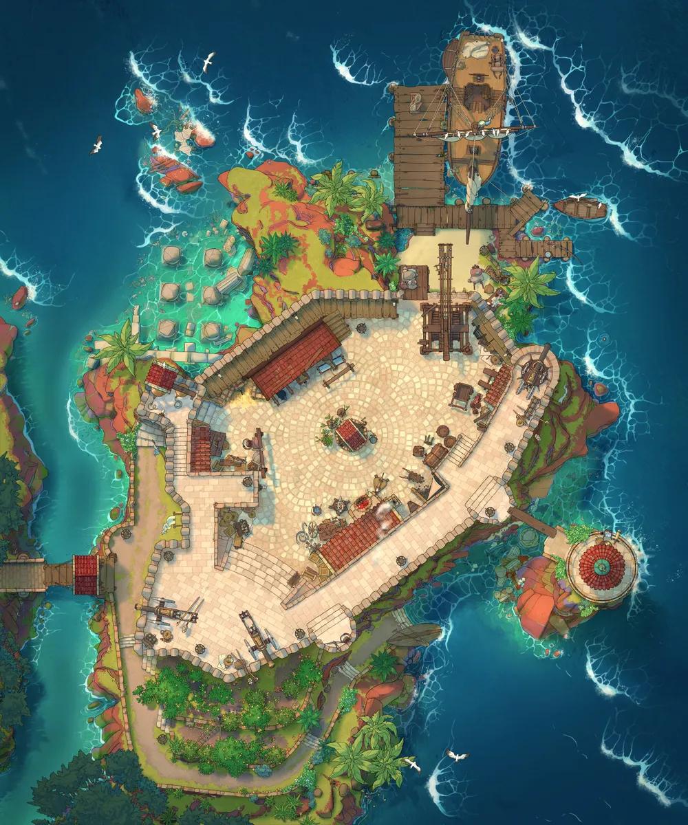 Templar Sea Fort map, Original Day variant