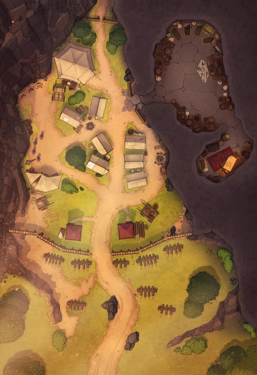 Rebel Camp map, Sunset variant