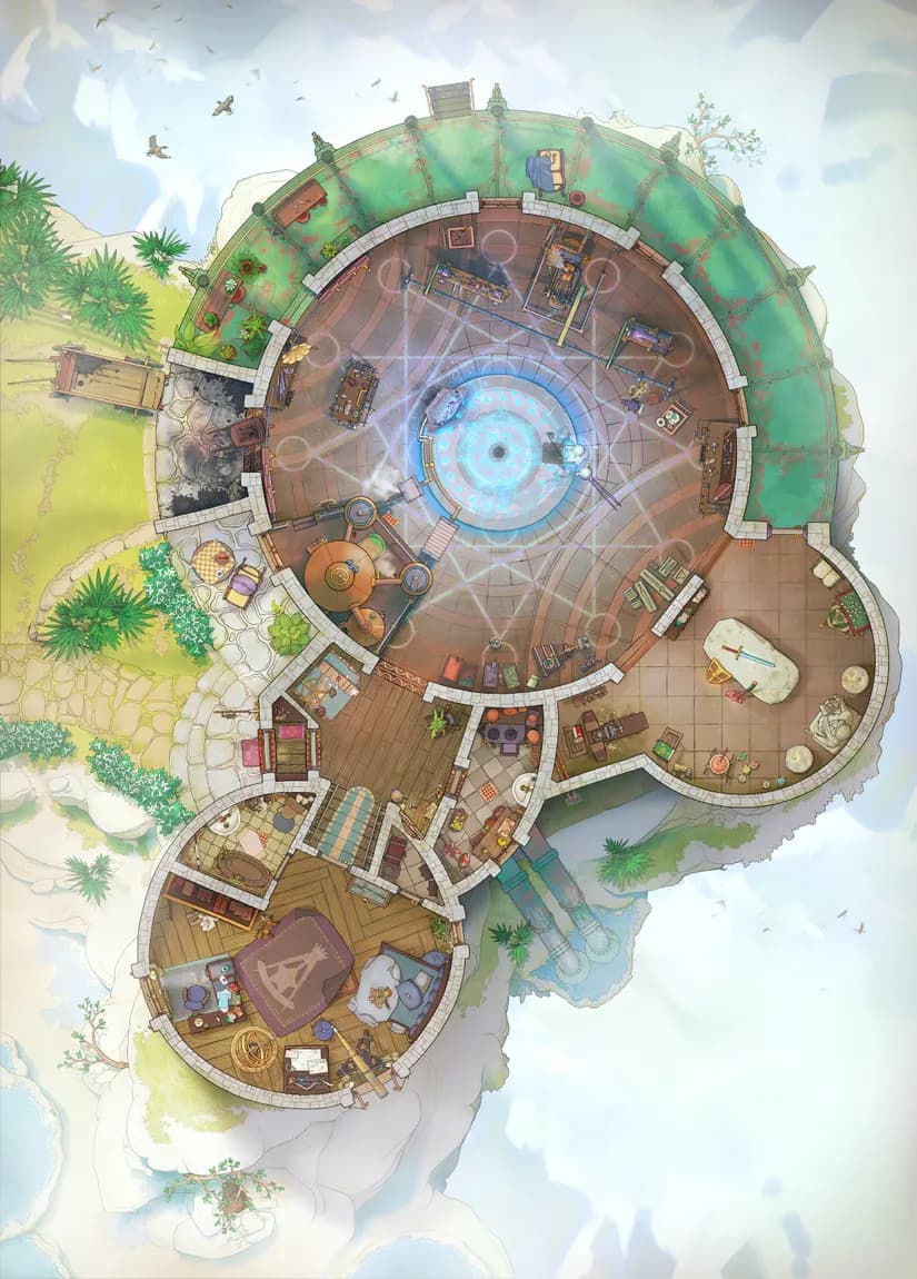 Forge of the Wizard Blacksmith map, Sky Forge variant