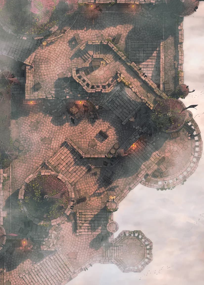 Castle Battlements map, Sky variant