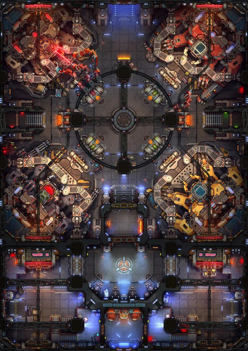 Mech Hangar map, Original Day variant