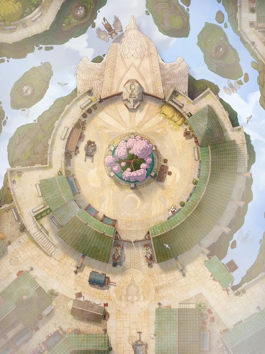 Hippogriff Postal Centre Exterior map, Sky variant