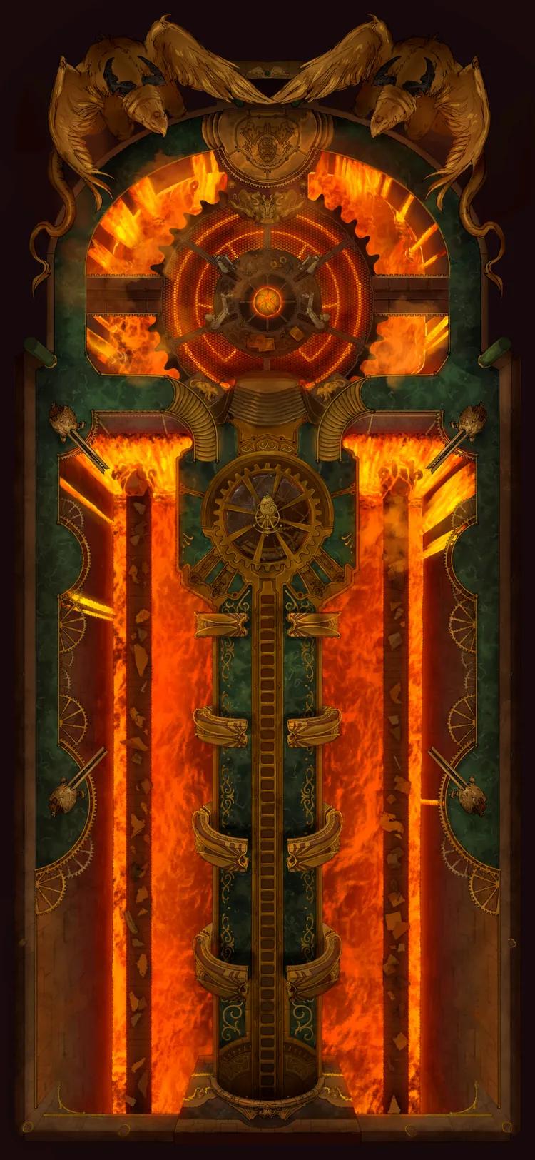 Clockwork Dragon Lair Interior map, Original variant