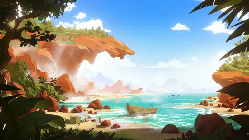 Beachside Cliff map, Original Day variant