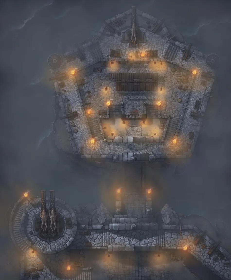 Fortress Prison map, Fog variant