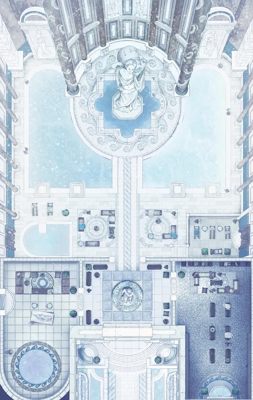 Imperial Bath Complex map, Winter variant