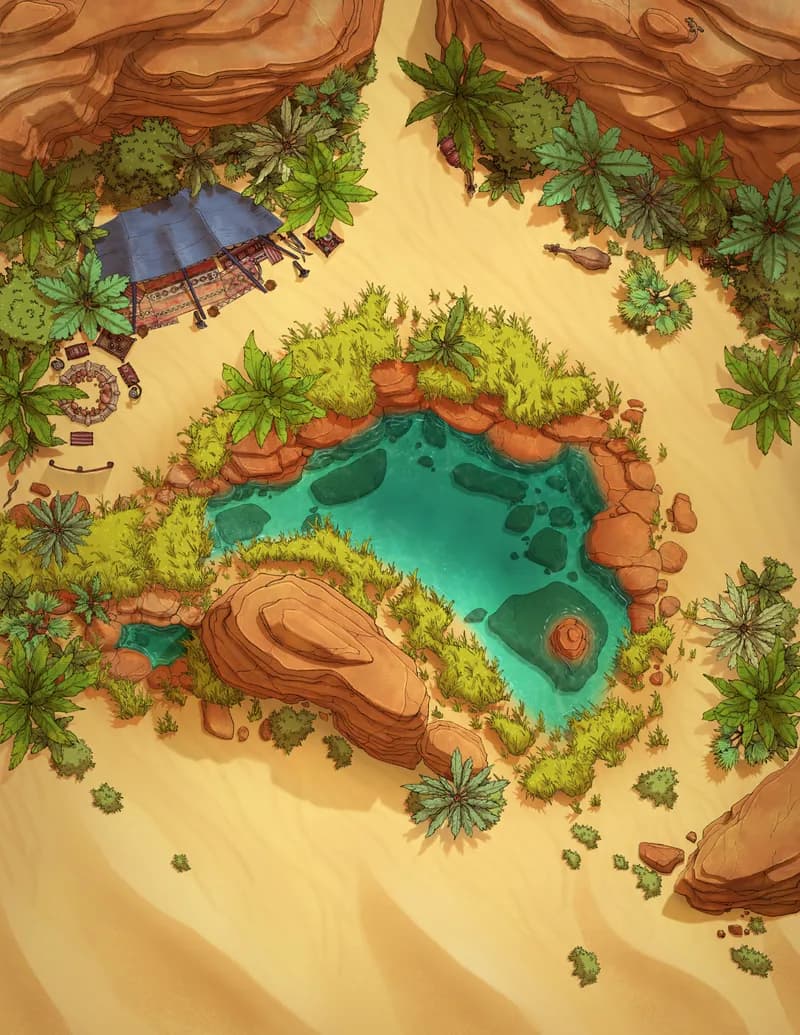 Verdant Oasis map, Original Day variant