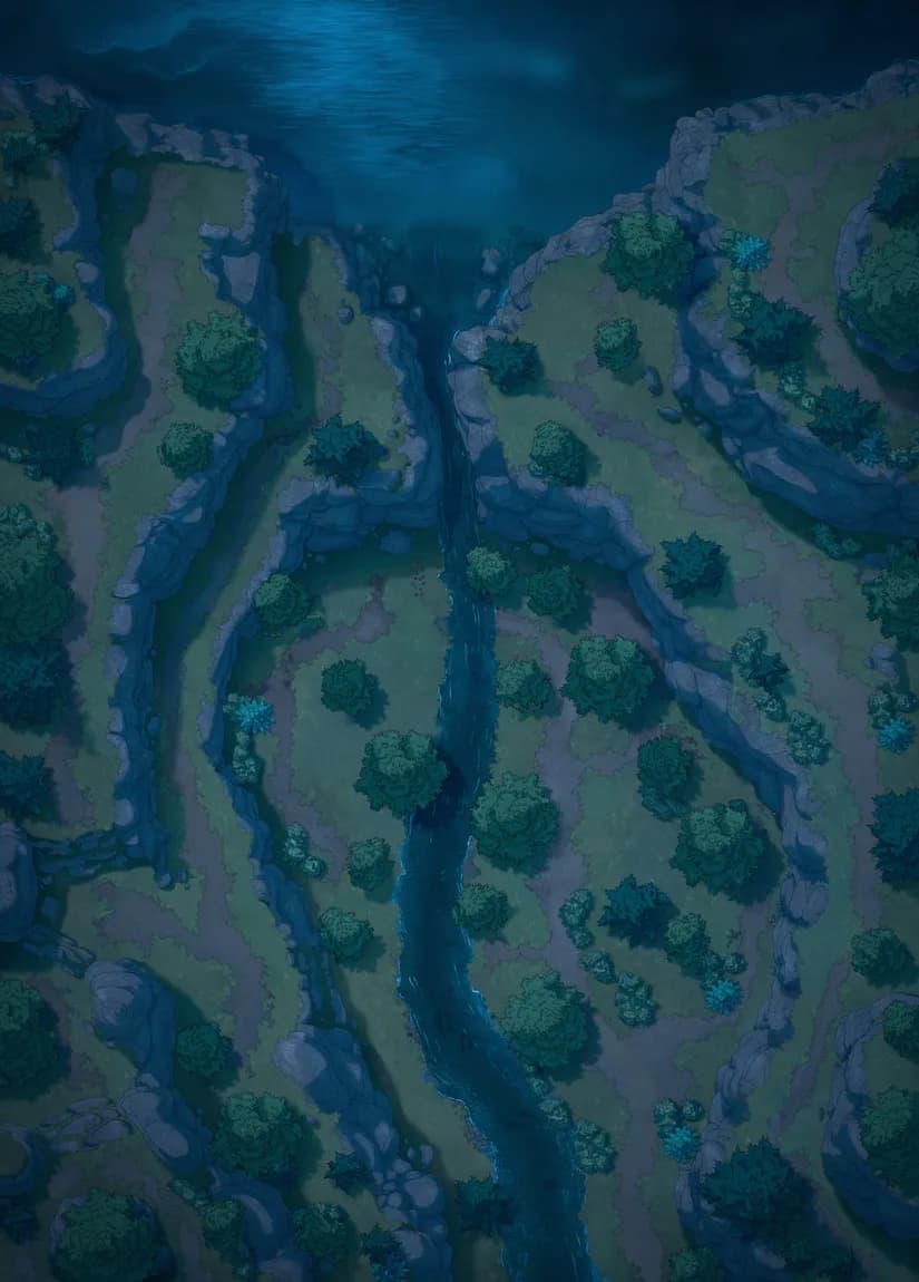 Riverside Mill map, Natural Night variant
