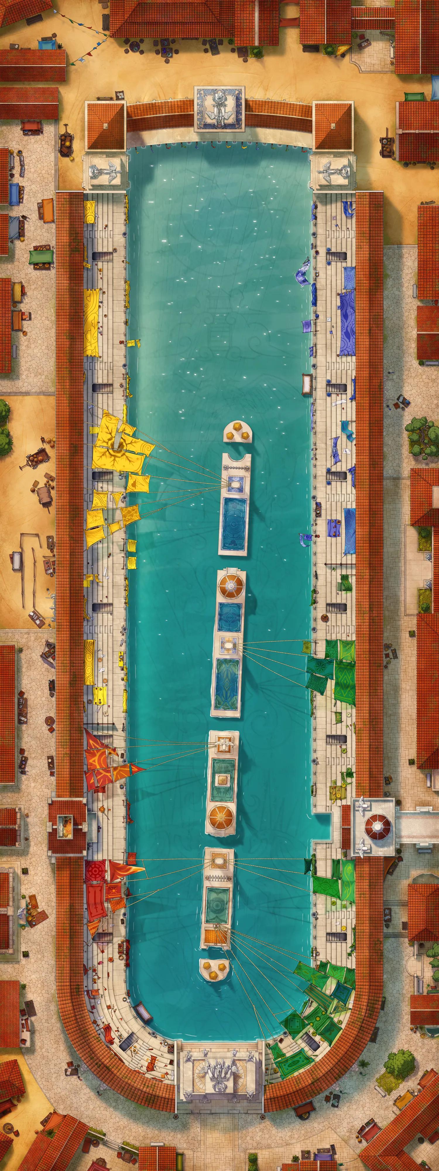 Hippodrome map, Water variant