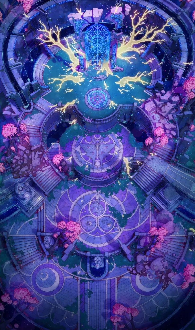 Moth God Temple map, Original Night variant