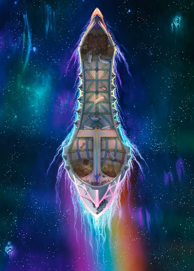 Drow Warship Interior map, Rainbow Bottom Deck variant