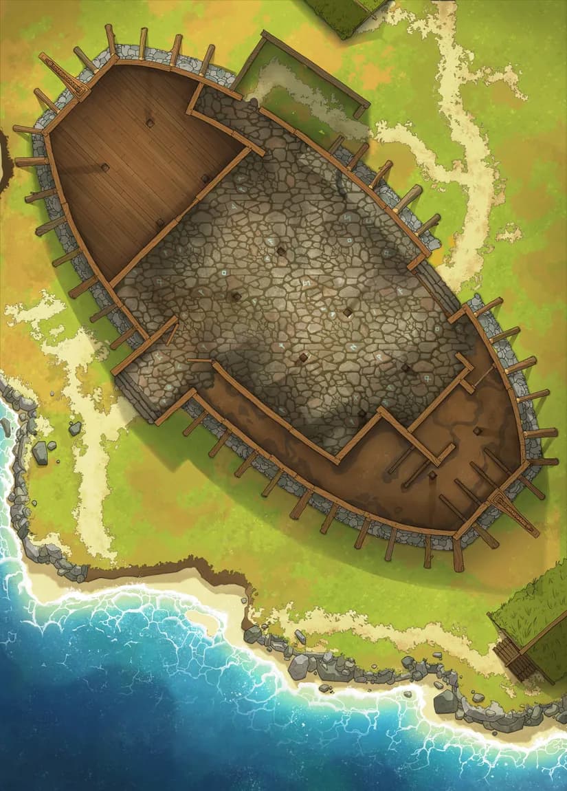 Viking Longhouse map, Empty variant