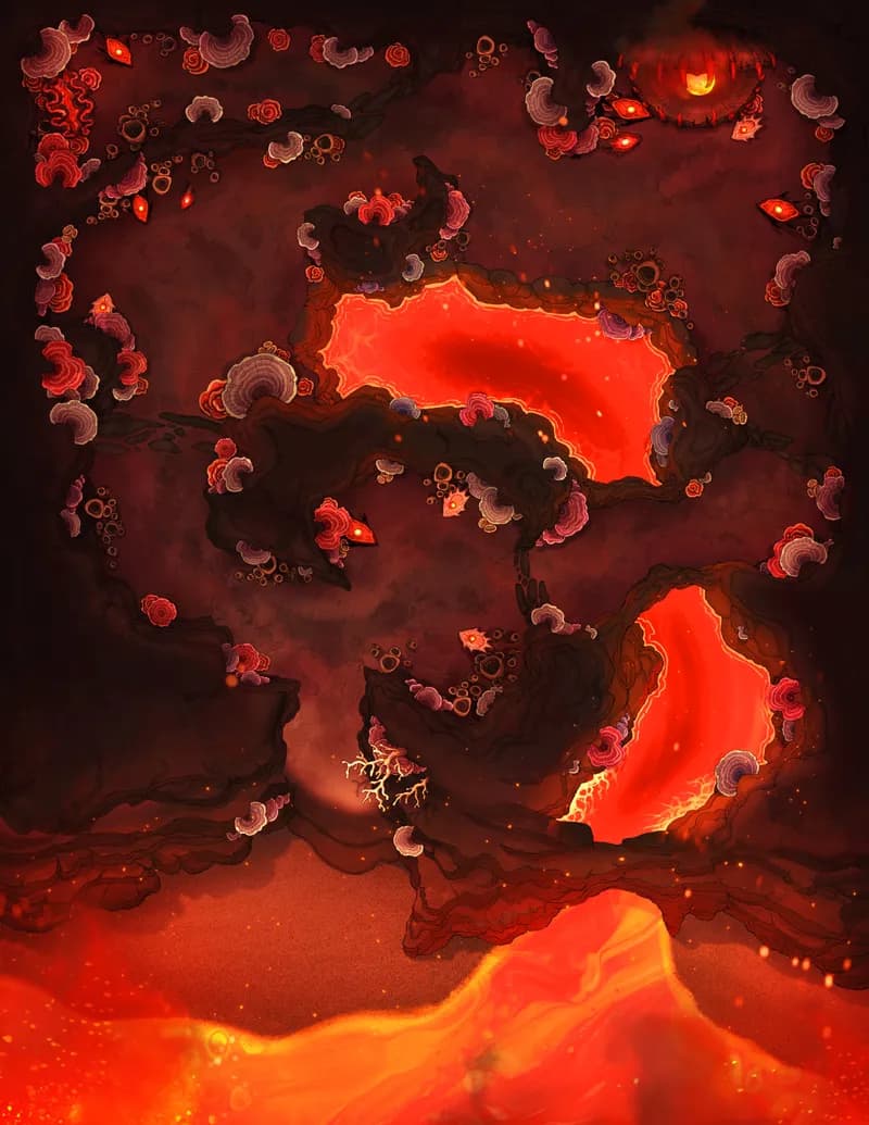 Coastal Caverns map, Lava variant