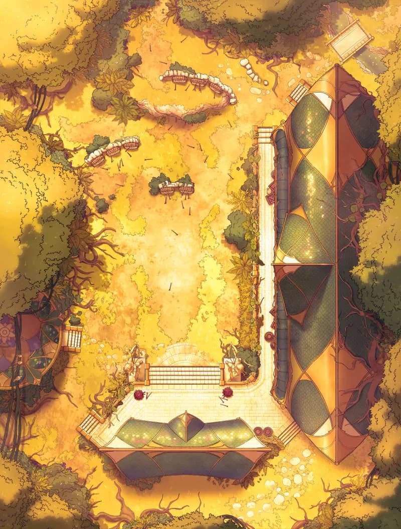 Elven Archery School map, Sunset variant
