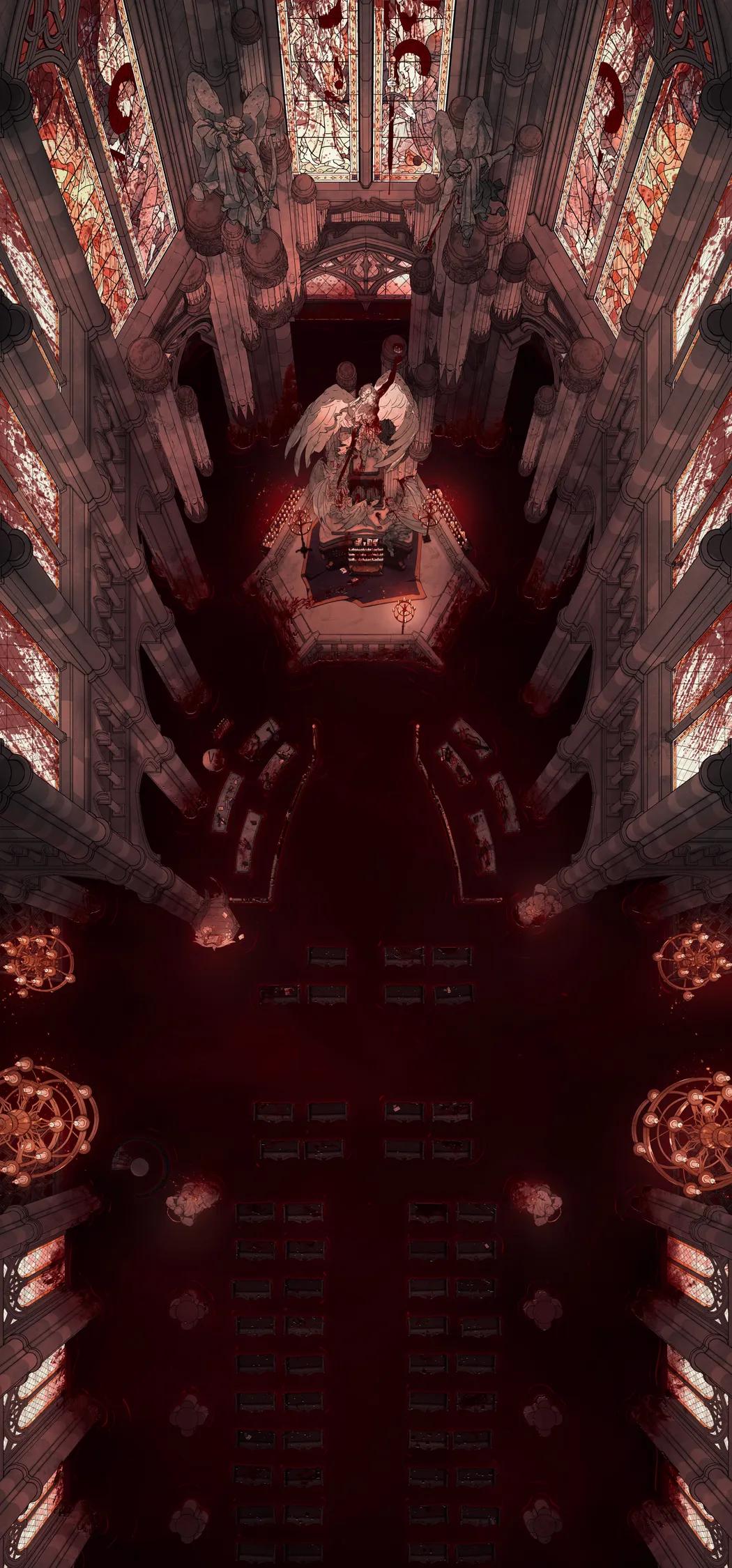 Grand Cathedral Interior map, Blood Flood variant
