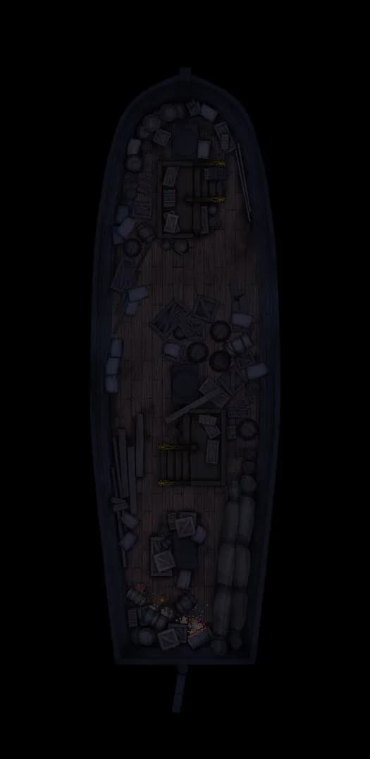 Haunted Ghost Ship Interior map, Undamaged Lower Deck Night variant