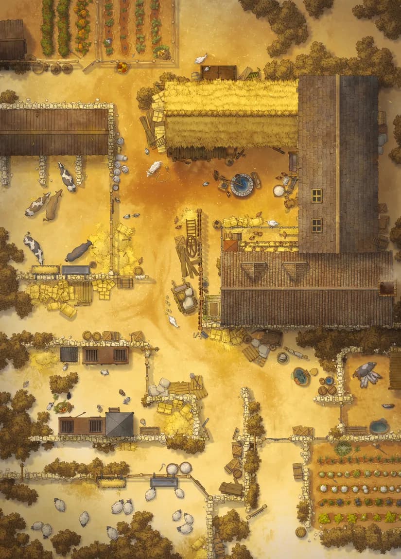 Village Farmhouse map, Desert Day variant