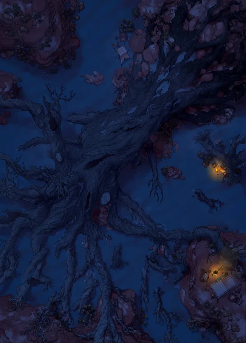 Fallen Ancient Tree map, Original Night variant