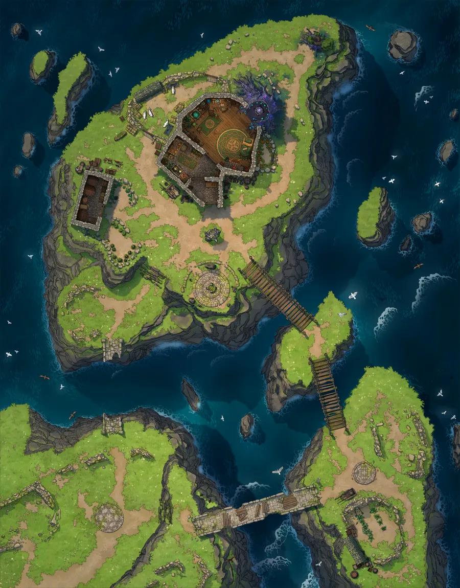 Druid Islands map, Interior Day variant