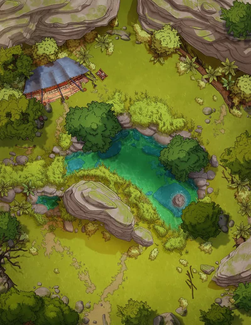 Verdant Oasis map, Woodlands variant