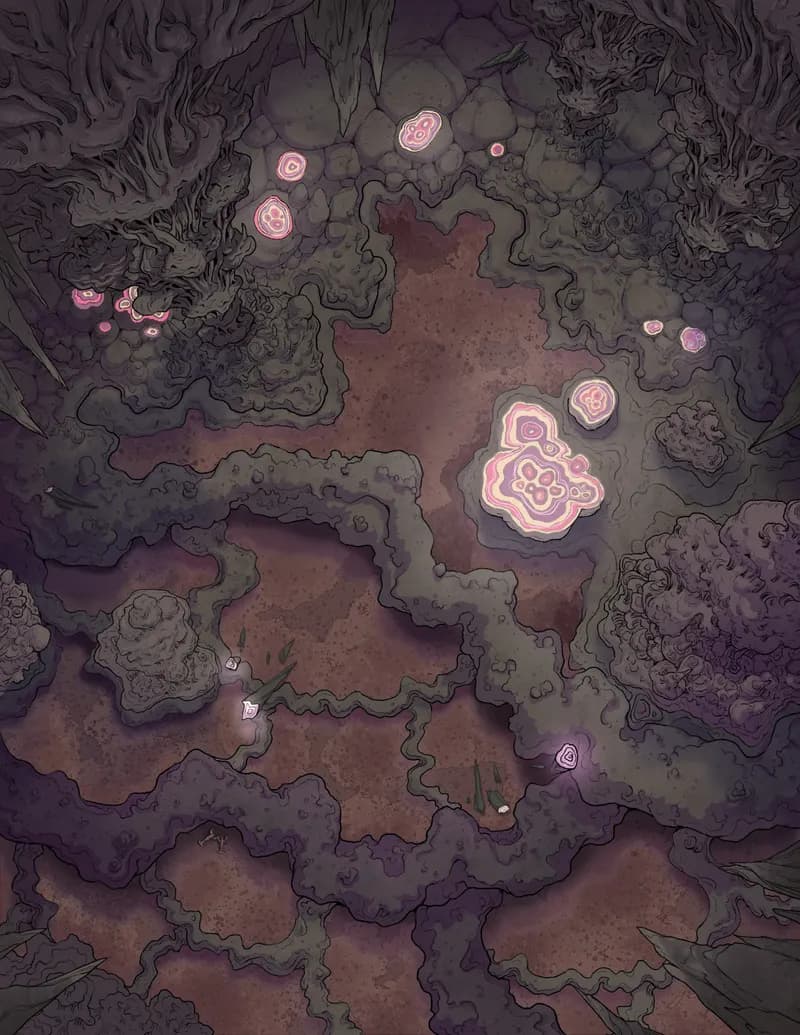 Healing Cave Spring map, Dry variant