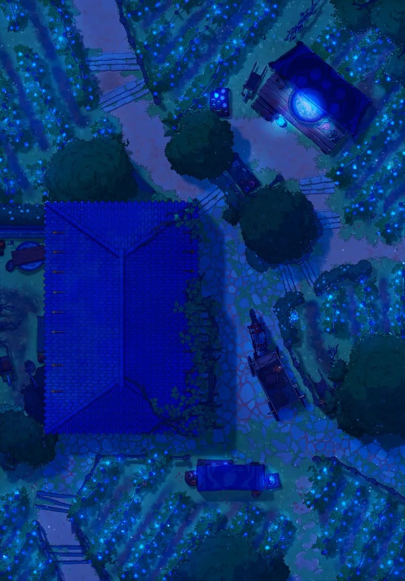 Vivid Vineyard map, Glowing variant