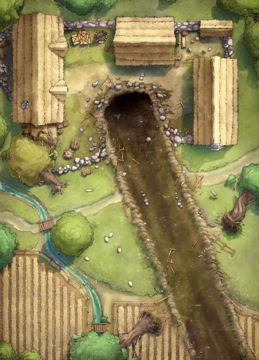 Impact Site map, Tunnel variant