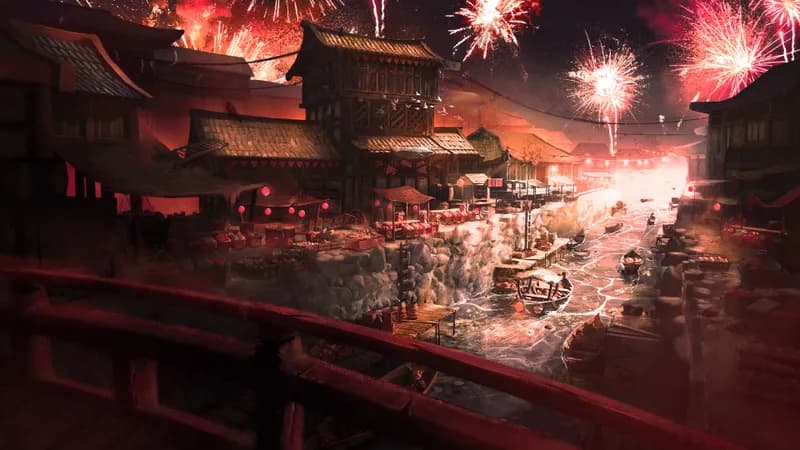 Floating Market map, Fireworks variant