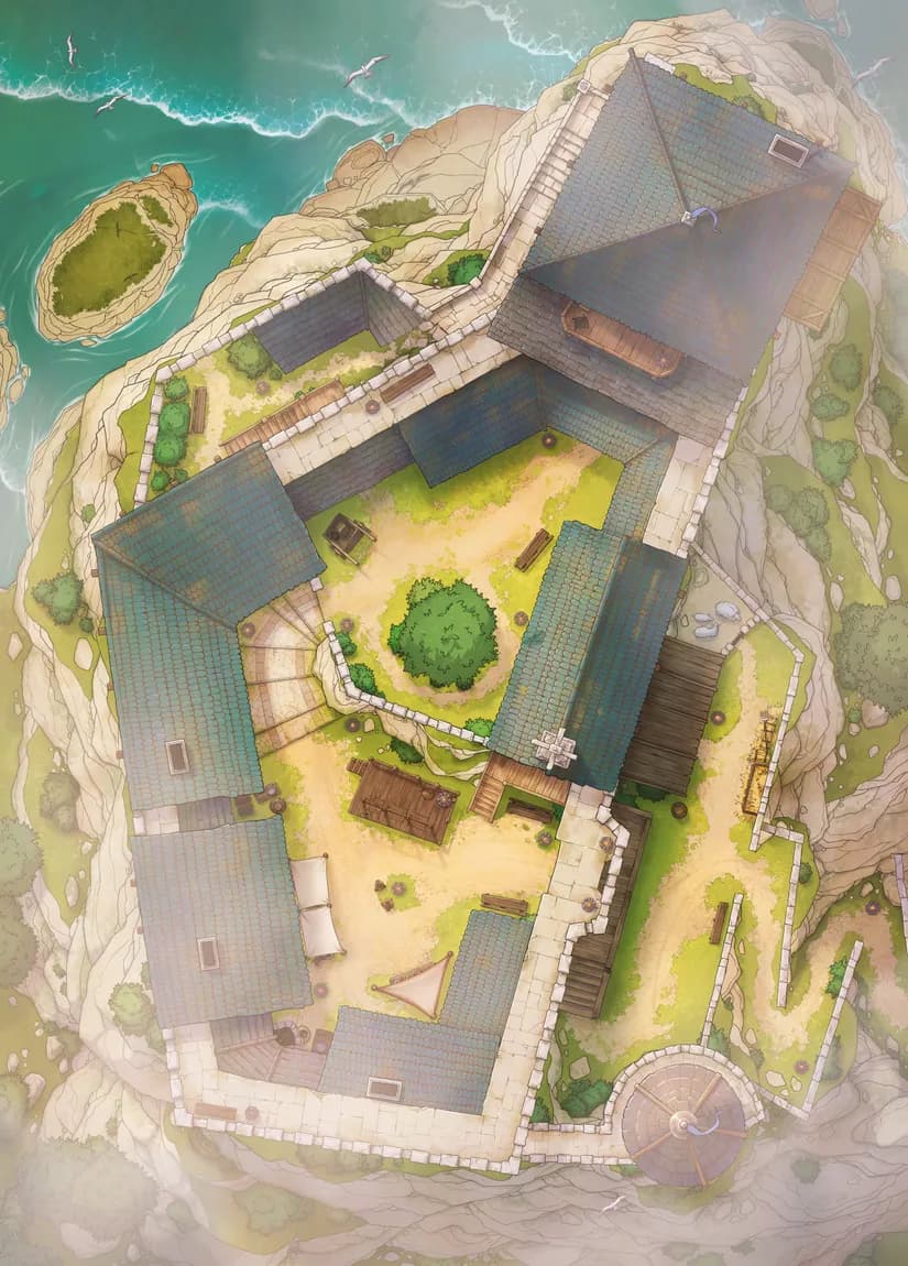 Island Toll Castle map, Ocean variant