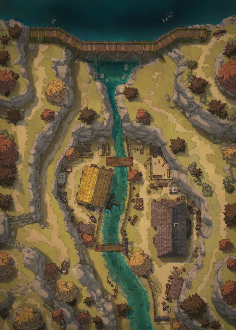 Riverside Mill map, Autumn variant