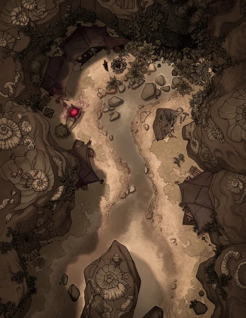 Fossil Caves map, Stolen Crystal variant