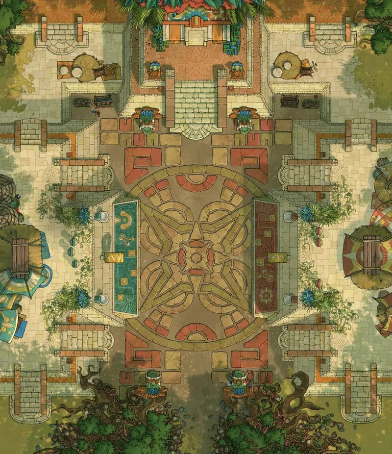 Sacred Ballcourt map, Duck Vs Crab variant