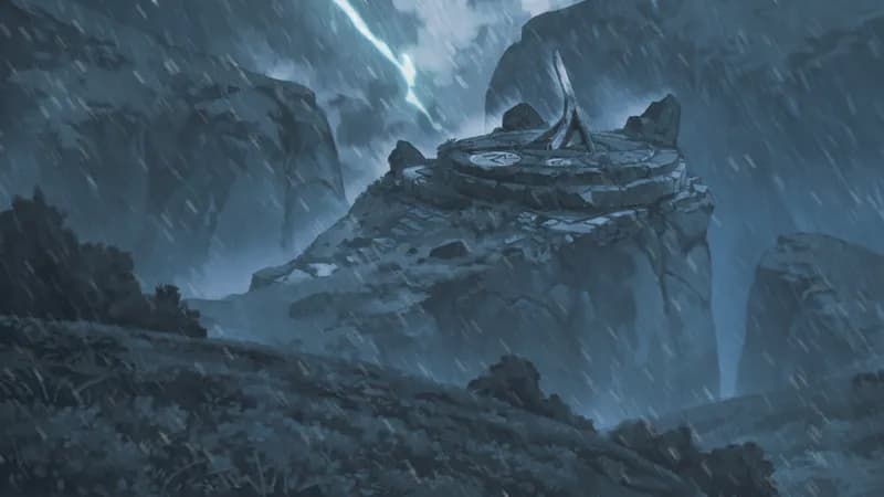 Giant Ancient Sundial map, Rain variant