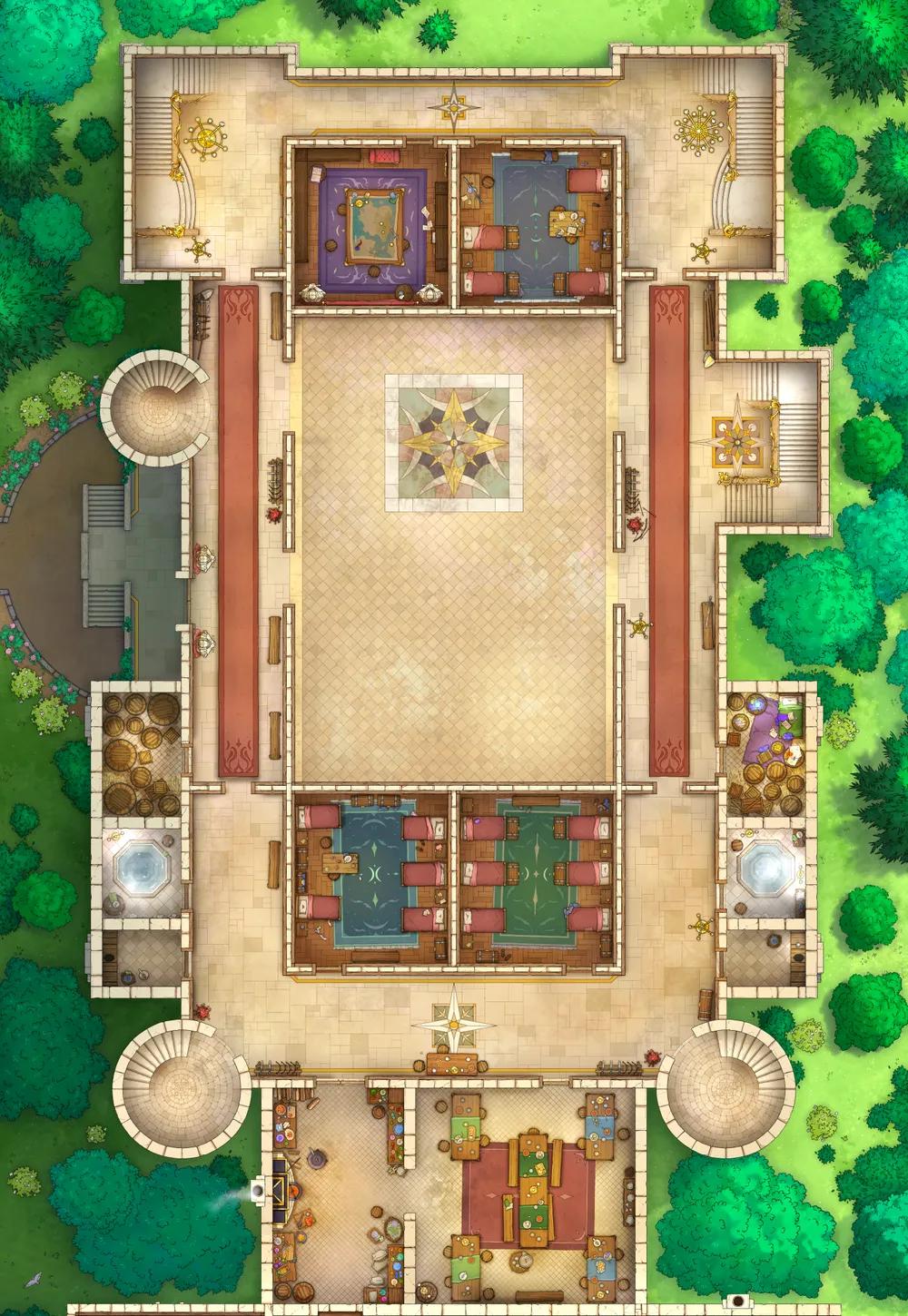 Palace Guard Chambers map, Empty Day variant