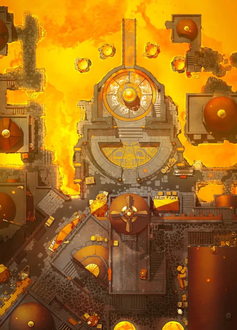 Shimmering Port map, Lava variant