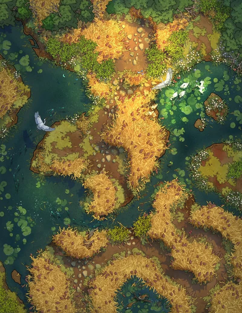 Mellow Marshland Mill map, Natural Day variant