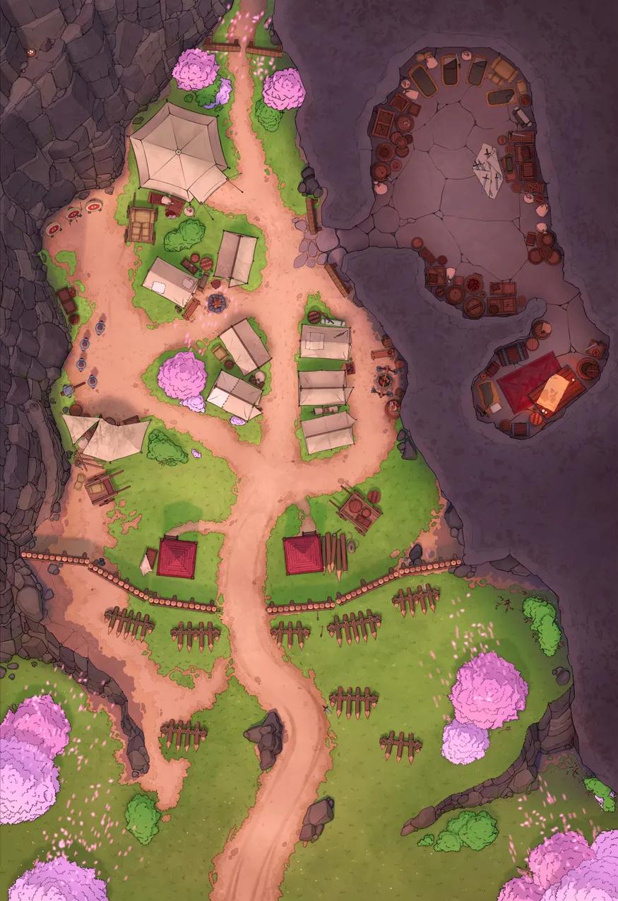 Rebel Camp map, Spring variant